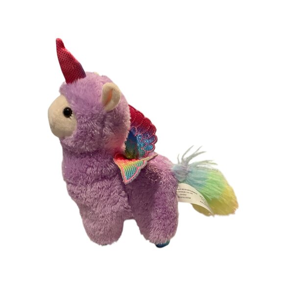 GUND Sugarplum Llamacorn Plush Toy Sparkly Body Rainbow Sparkle Wings 9" - Picture 3 of 9
